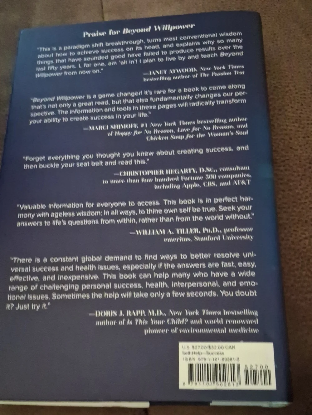 Beyond Willpower by Alexander Loyd Ph.D., N.D. - Blue Paperback Self-Help Book